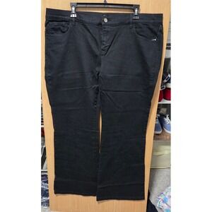 Old Navy Size 16 Regular The Diva Black Wide Leg Jean Womens Embellished Pockets